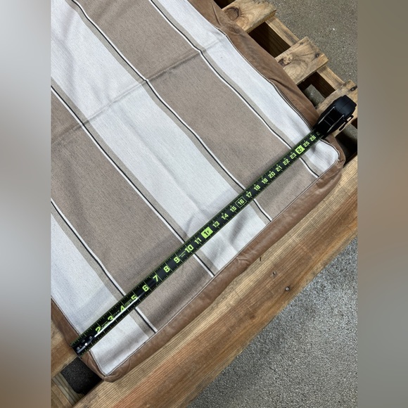 Custom made Dog Bed , white and tan thick cotton twill with Velvet rise. - Picture 3 of 7